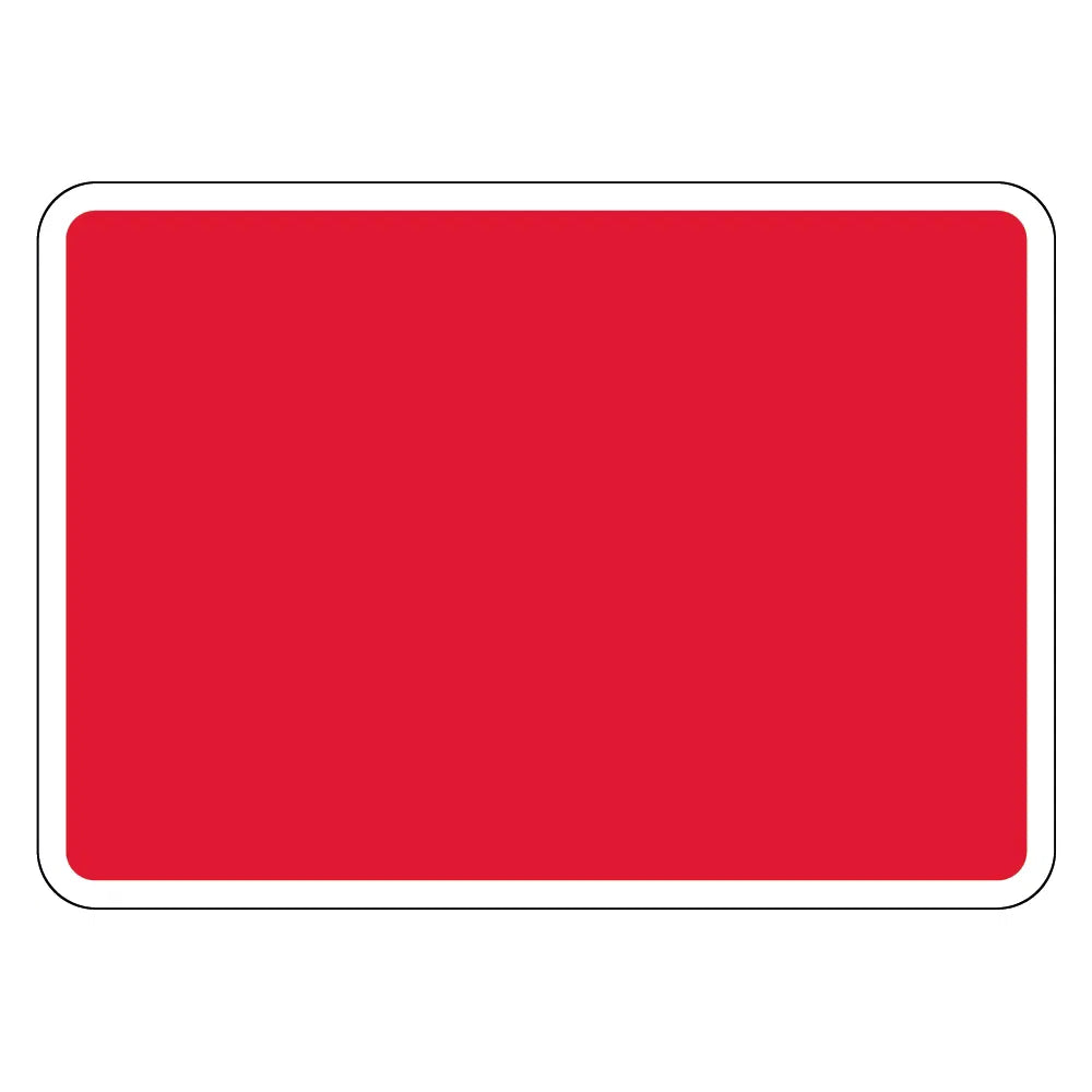 1050 x 750mm Blank Red (c/w White Border) - Black Plastic CR1 Quick Fit Sign