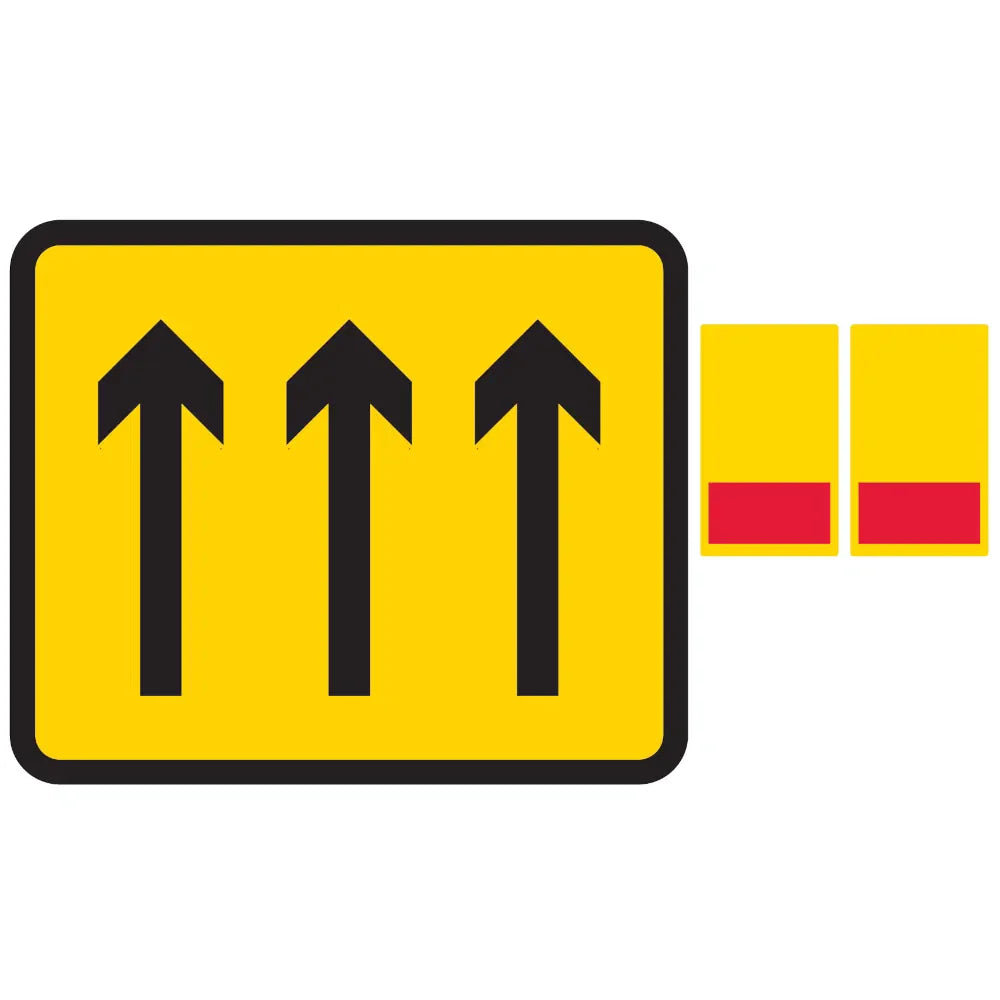 1080 x 900mm 3 Lane Wicket (c/w Blanking Plate) - Black Plastic CR1 Quick Fit Sign