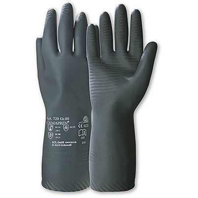 Honeywell KCL Camapren 720 Black Latex Chemical-Resistant Gloves 10