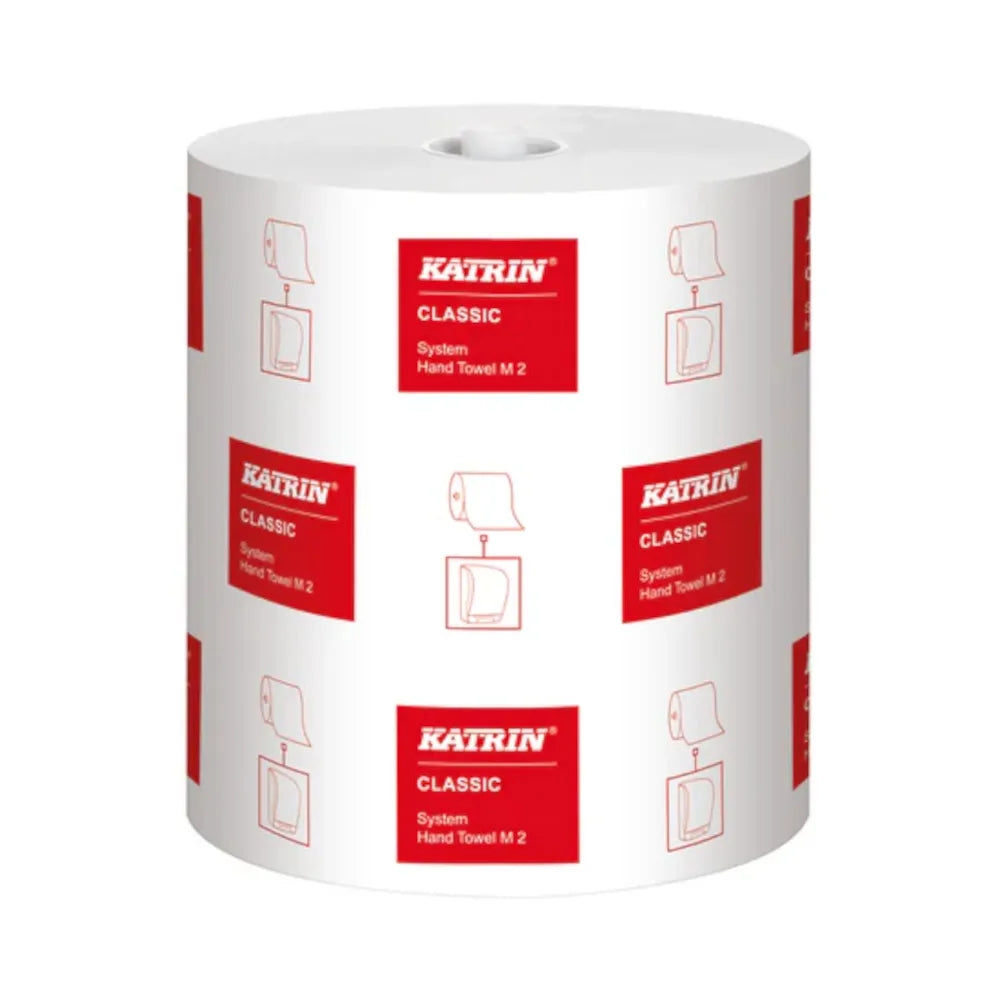 Katrin Classic M2 System Roll Towel - White - Pack of 6 Rolls