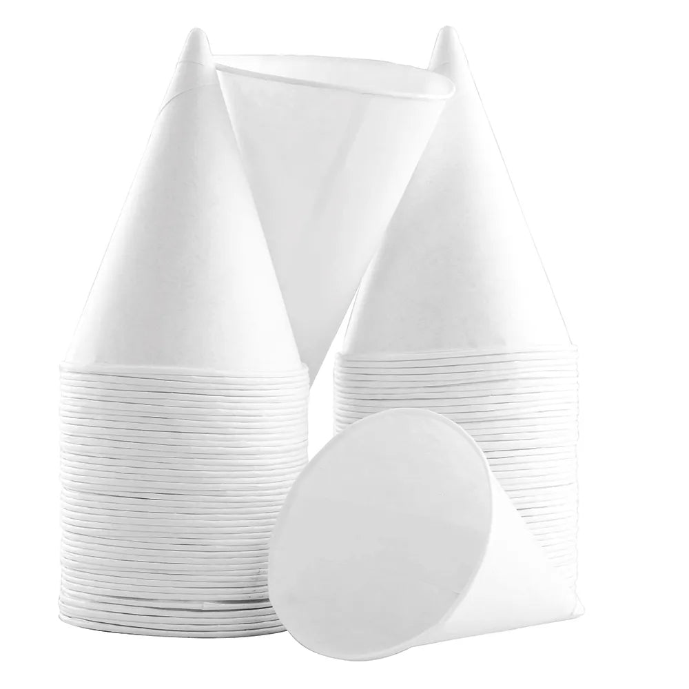 4oz Paper Cone Cups - Pack of 5,000 | Disposable & Eco-Friendly Drinking Cups