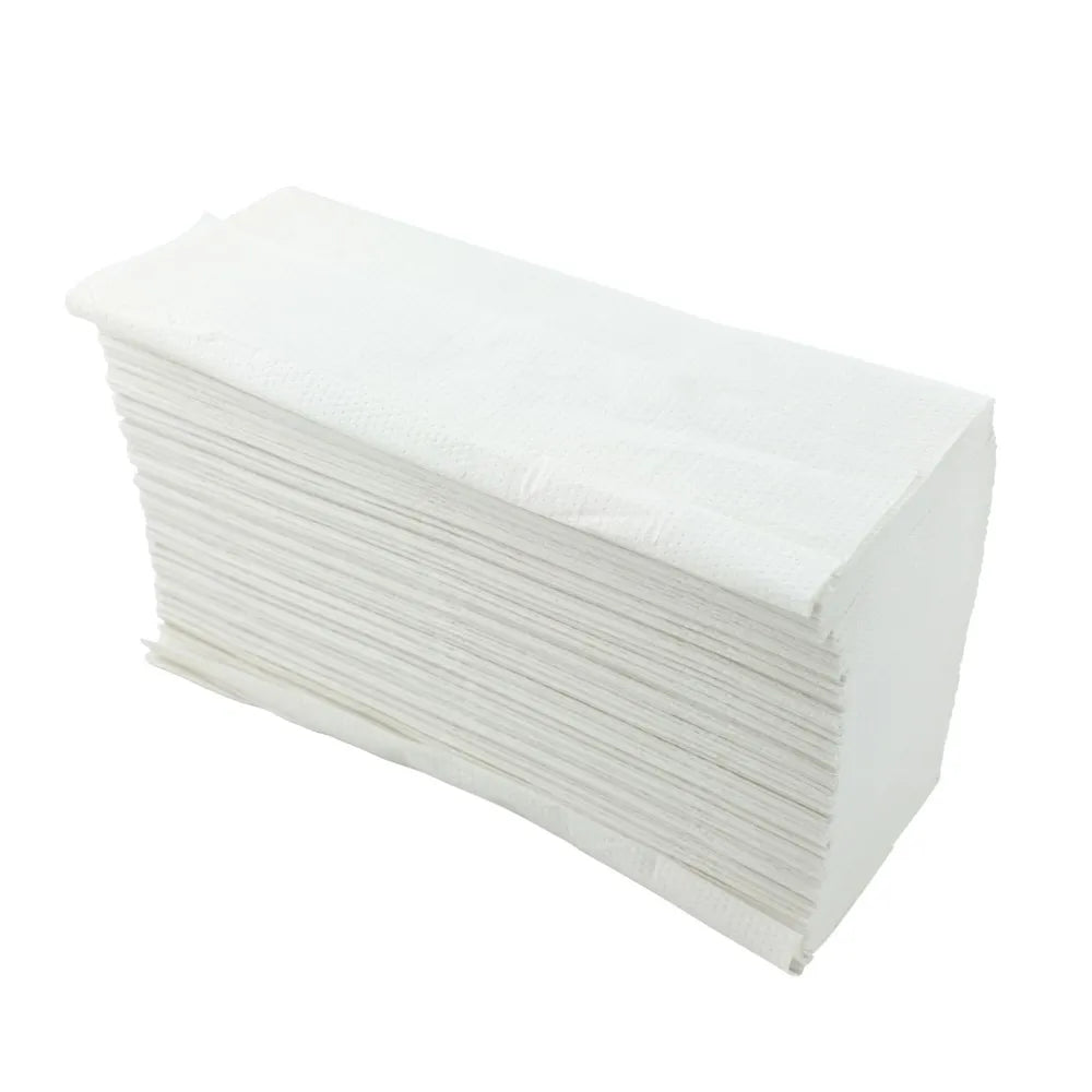 Bulk White Z-Fold Hand Towels - 2-Ply - Pack of 3,000