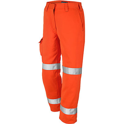 4614 Women’s Orange Hi-Vis Arc-Flash Trousers with Kneepad Pockets