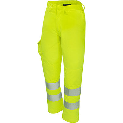 7418 Men’s Yellow Hi-Vis Arc-Flash Trousers with Kneepad Pockets