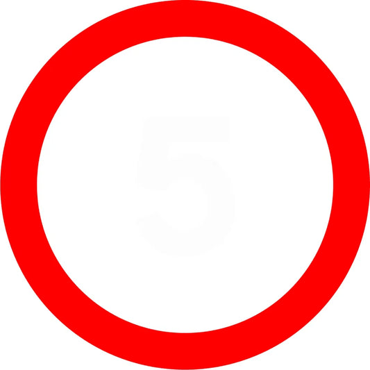 750mm MPH Signs - Black Plastic Sign