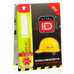 I.C.E. Emergency Safety Helmet Tag with Window for Easy Identification