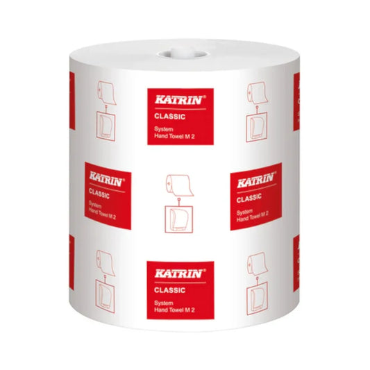 Katrin Classic M2 System Roll Towel - White - Pack of 6 Rolls