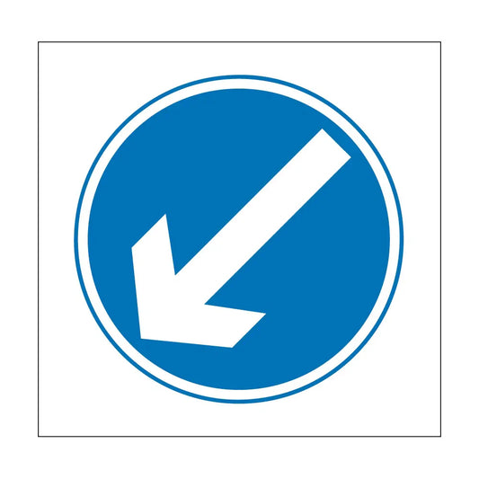 Keep left - 750mm x 750mm - Zintec Sign