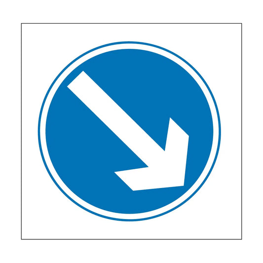 Keep right - 750mm x 750mm - Zintec Sign