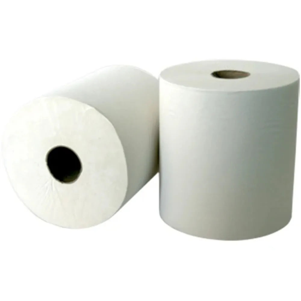 175m Leonardo Bulk 2-Ply White Roll Towels Pack of 6