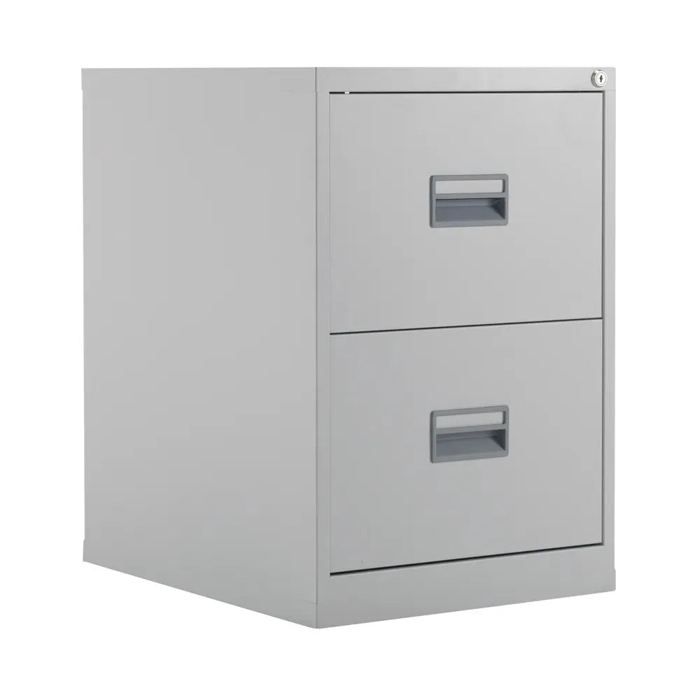 Metal 2 Drawer Filing Cabinet – Grey for Efficient Document Storage