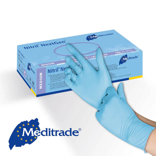 Nitrile Disposable Gloves – Blue, Powder-Free (Box of 100)