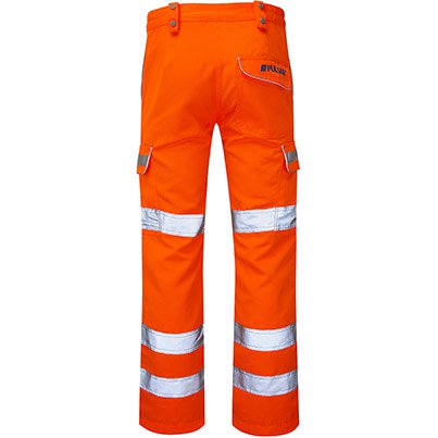 PR336 Orange Hi-Vis Cargo Trousers with Kneepad Pockets