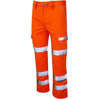 PR336 Orange Hi-Vis Cargo Trousers with Kneepad Pockets