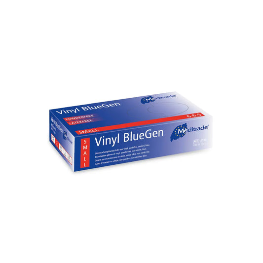 Vinyl Powder Free Disposable Gloves - Blue - (Box of 100)