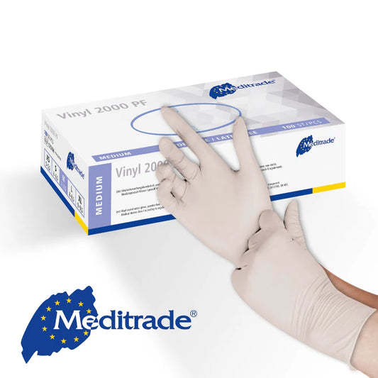 Vinyl Powder Free Disposable Gloves - Clear - (Box of 100)