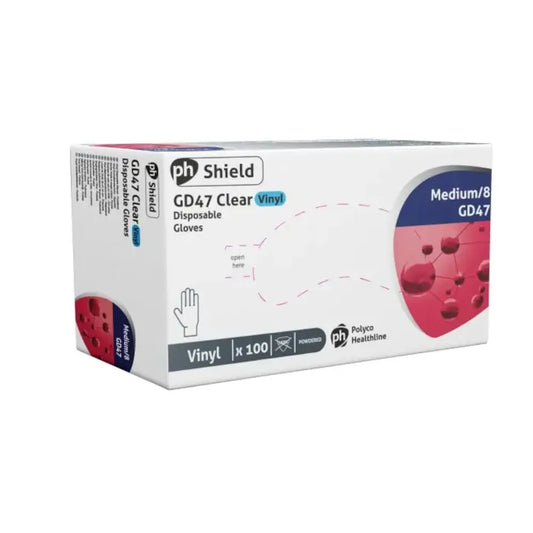 100-Count Box of Vinyl Powdered Disposable Gloves
