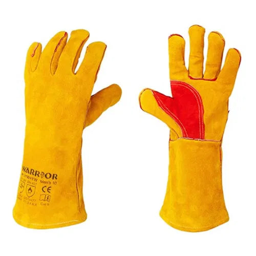 Warrior Yellow Welder’s Gauntlet – Universal Size | Superior Heat Protection