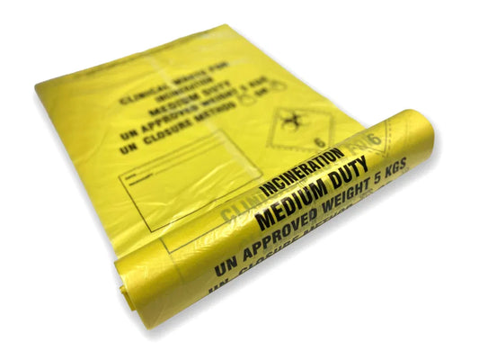 Clinical Waste Sacks - 80 Litre Yellow - Box of 200 | VCA Approved